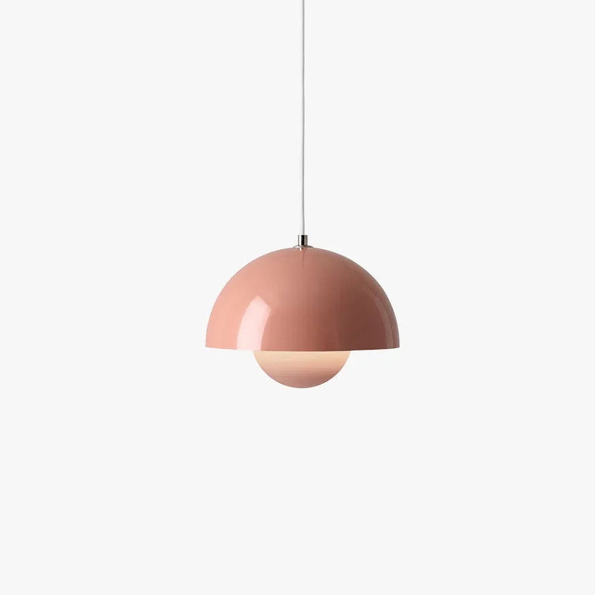 Danish Flower Pendant Light | Layered Metal Shade Design | Available in White, Green, or Pink
