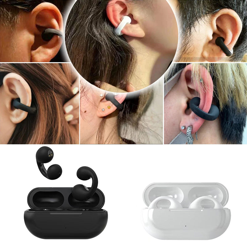 Wireless Earbuds with Clip-On Open-Ear Fit | Waterproof and Sweat-Resistant for Running and Gym Workouts
