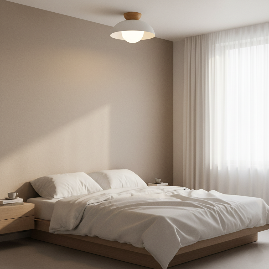 Nordic Iron Ceiling Light with Matte Finish | Focused Downward Illumination | Compatible with LED and Incandescent Bulbs