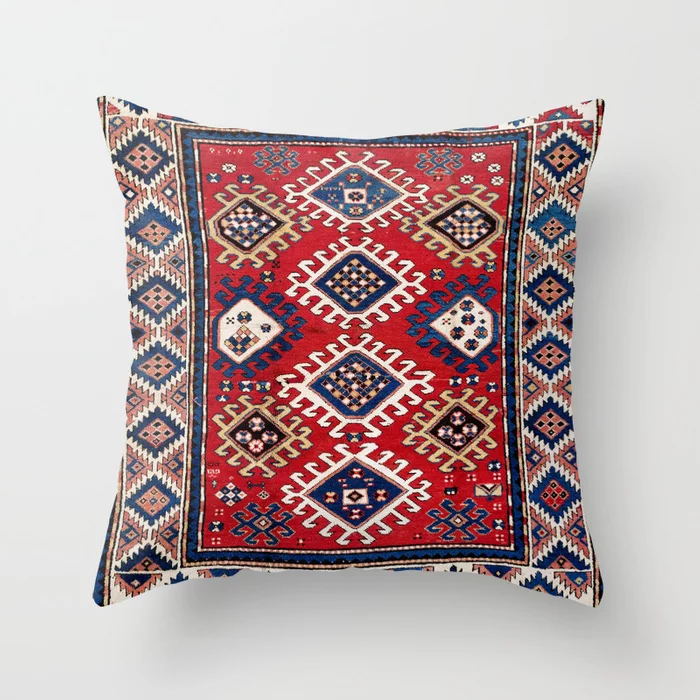 Decorative Pillow Covers in a Bohemian Moroccan Print | Hidden Zip Closure in Four Square Sizes | 22 Patterns for Sofa or Bed