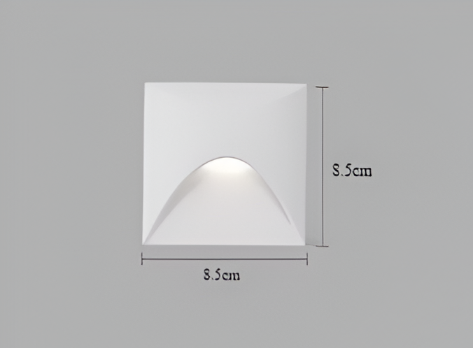 LED Wall Sconce for Stairs, Hallways and Entrances | Weatherproof IP65 Step Light in Square or Round, 3 W