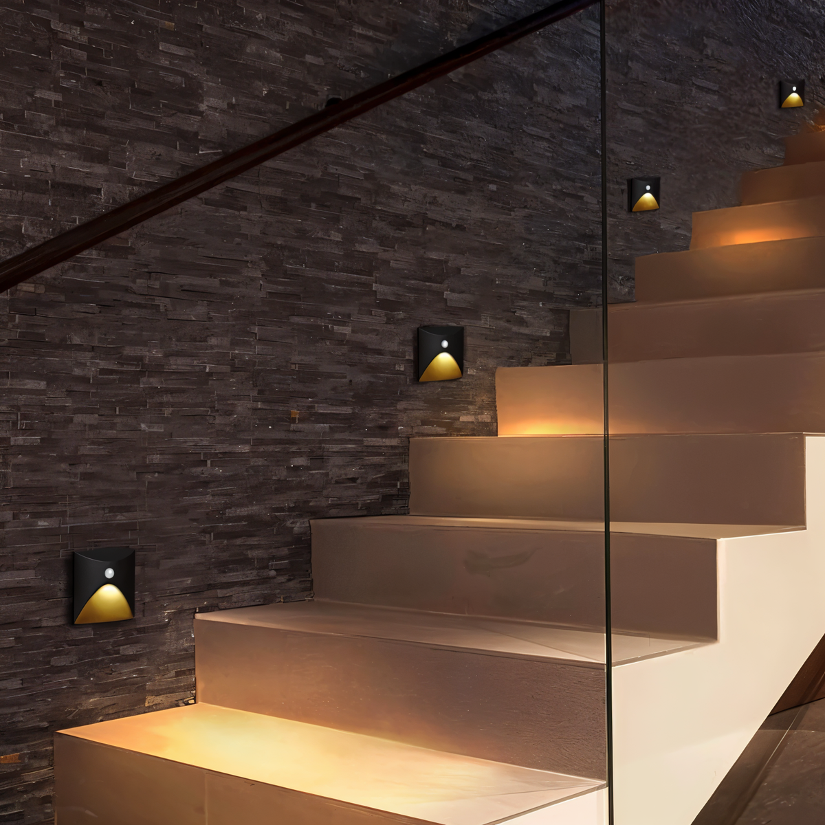 LED Wall Sconce for Stairs, Hallways and Entrances | Weatherproof IP65 Step Light in Square or Round, 3 W