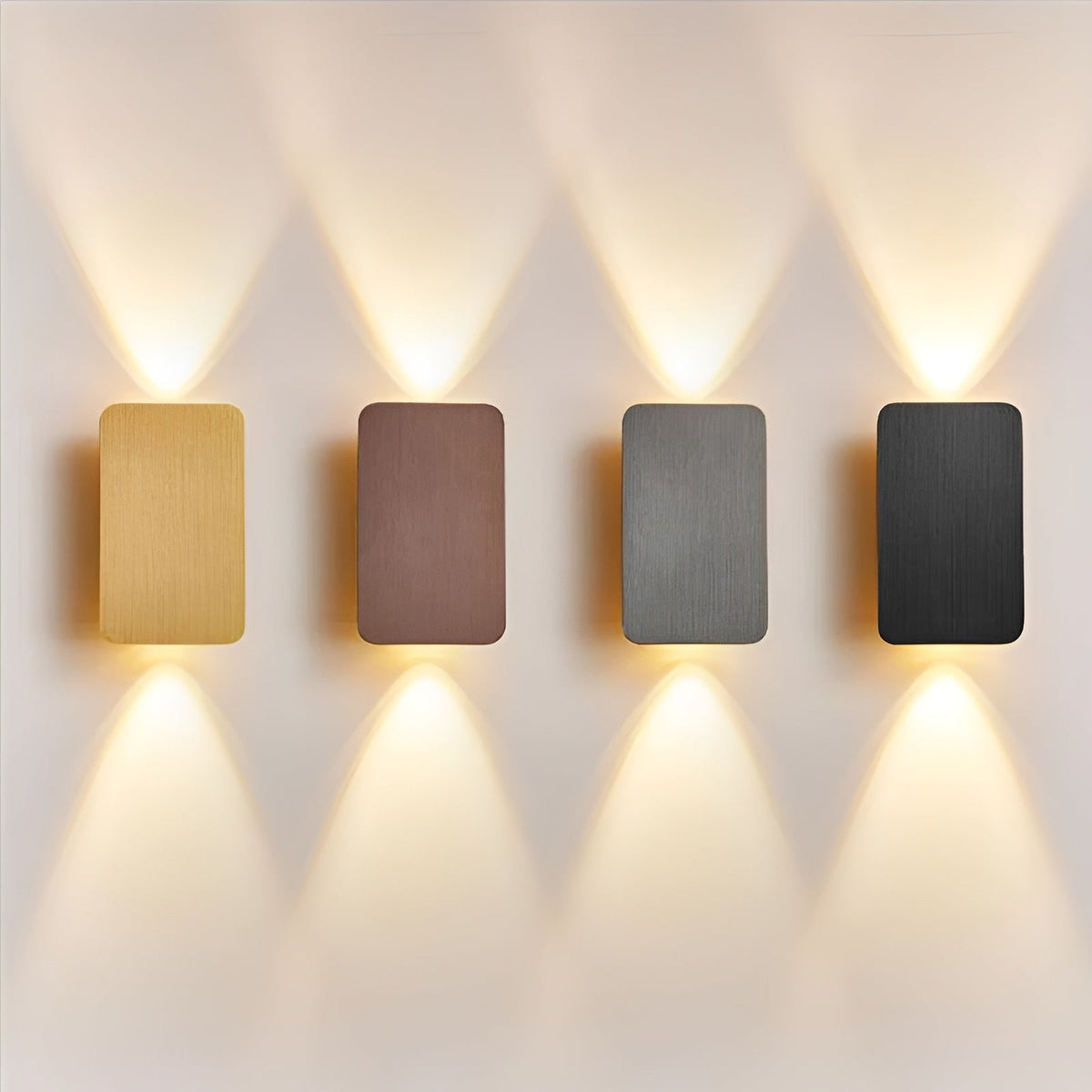 Rectangular LED Wall Sconce for Hallway and Staircase | Up and Down Beam in Warm, Neutral or Cool White | Surface Mount