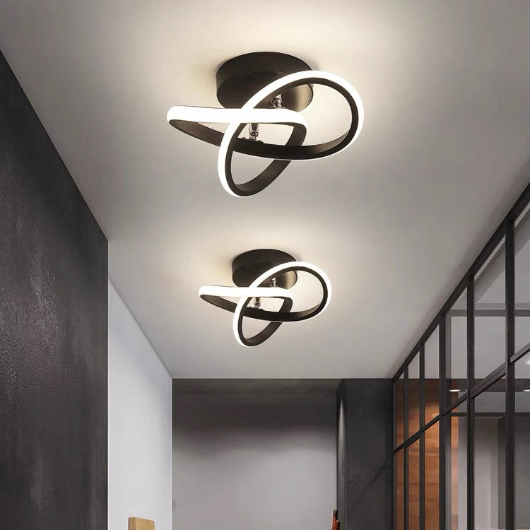 White LED Ceiling Light | Circular Flush Mount Design | Even Illumination for Hallways and Living Rooms