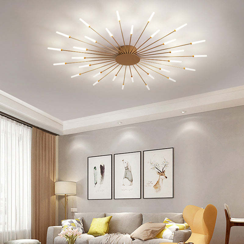 Fireworks-Style LED Ceiling Light | Multi-Arm Radiating Design | Available in Black or Gold Finishes