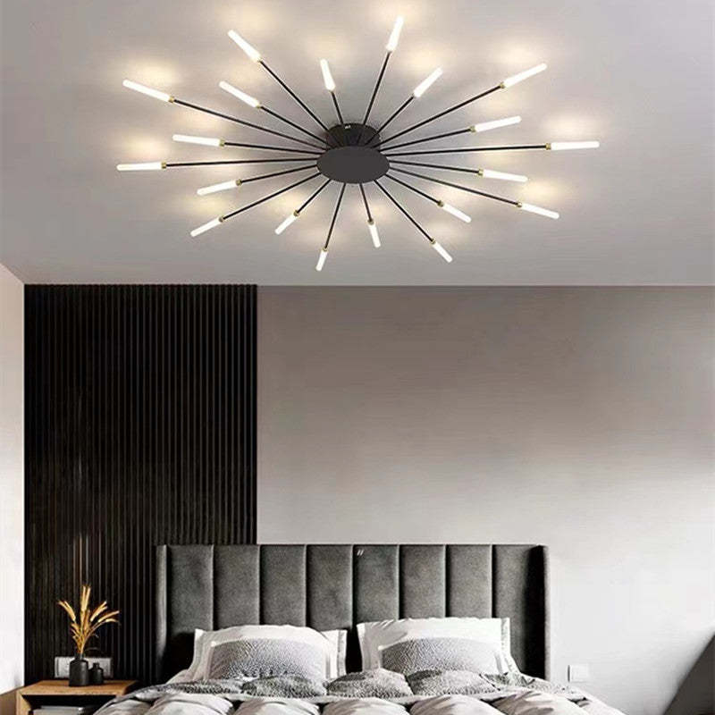 Fireworks-Style LED Ceiling Light | Multi-Arm Radiating Design | Available in Black or Gold Finishes