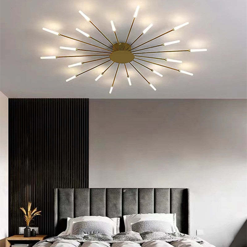 Fireworks-Style LED Ceiling Light | Multi-Arm Radiating Design | Available in Black or Gold Finishes