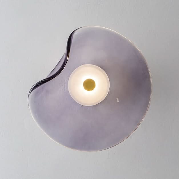 Modern LED Glass Wall Sconce | Decorative Glass Shade | Wall-Mounted for Living Rooms and Bedrooms