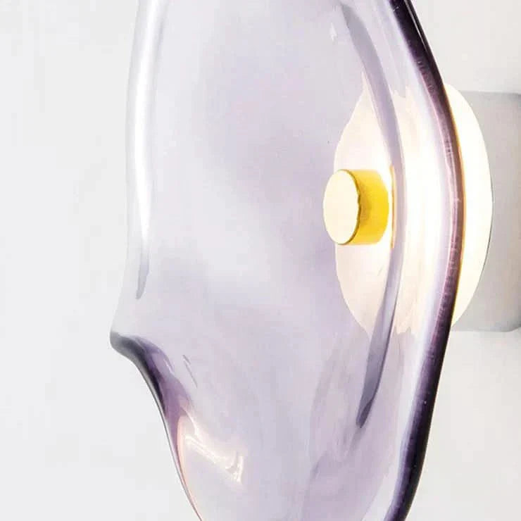 Modern LED Glass Wall Sconce | Decorative Glass Shade | Wall-Mounted for Living Rooms and Bedrooms
