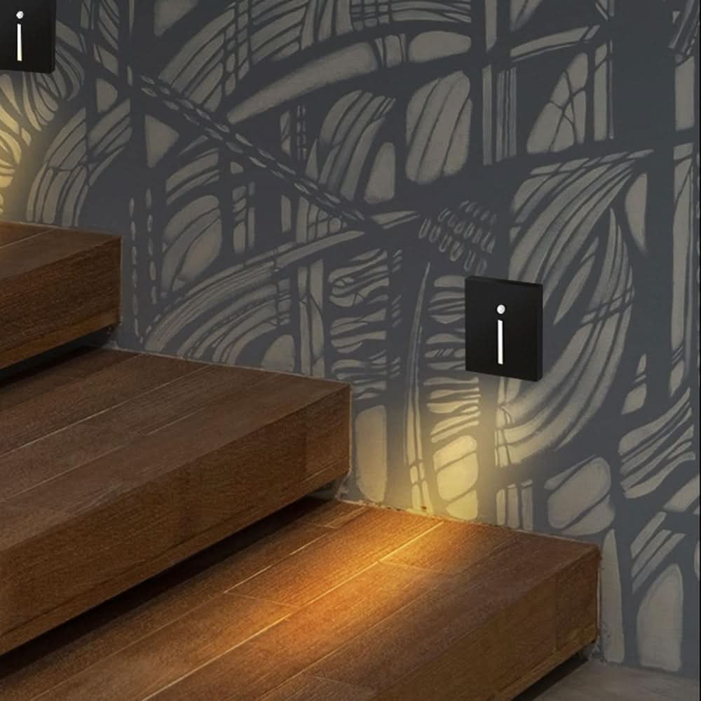 LED Motion Sensor Stair Light | Automatic Hands-Free Lighting | Compact Design for Stairs and Hallways