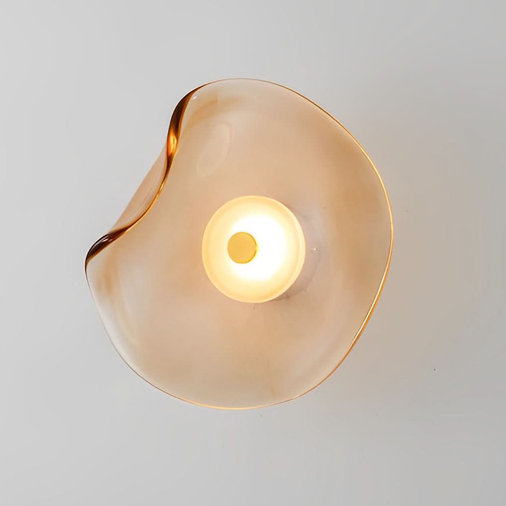 Modern LED Glass Wall Sconce | Decorative Glass Shade | Wall-Mounted for Living Rooms and Bedrooms