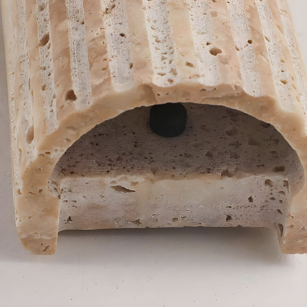 Natural Stone LED Wall Sconce | Integrated Lighting with Substantial Look | Wall-Mounted for Living Rooms and Hallways