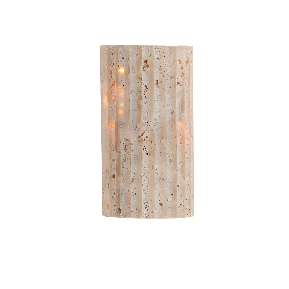 Natural Stone LED Wall Sconce | Integrated Lighting with Substantial Look | Wall-Mounted for Living Rooms and Hallways
