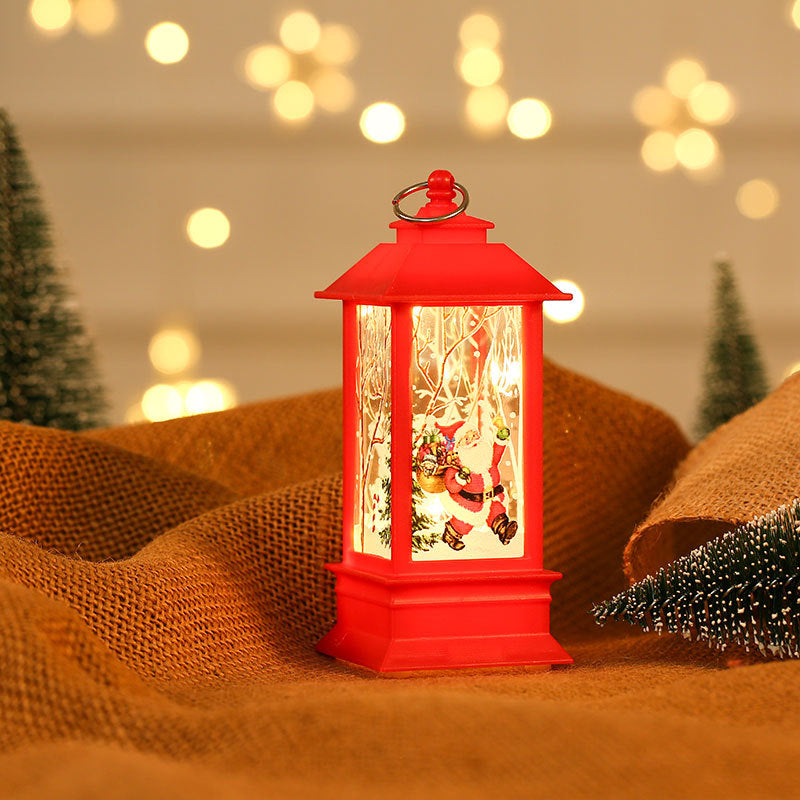 Santa Claus Christmas Decorations Lantern for Tables and Mantels