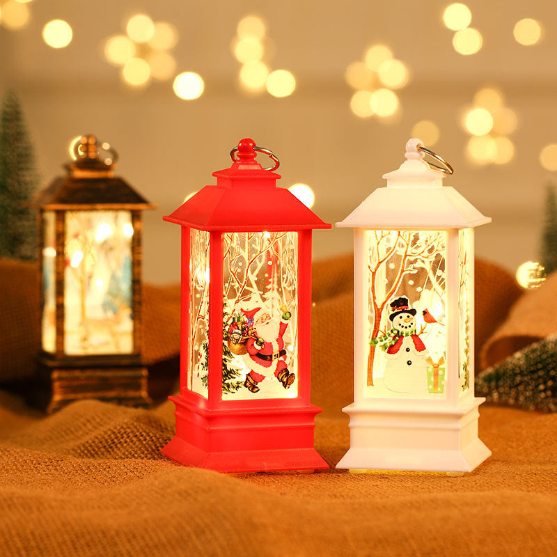 Santa Claus Christmas Decorations Lantern for Tables and Mantels