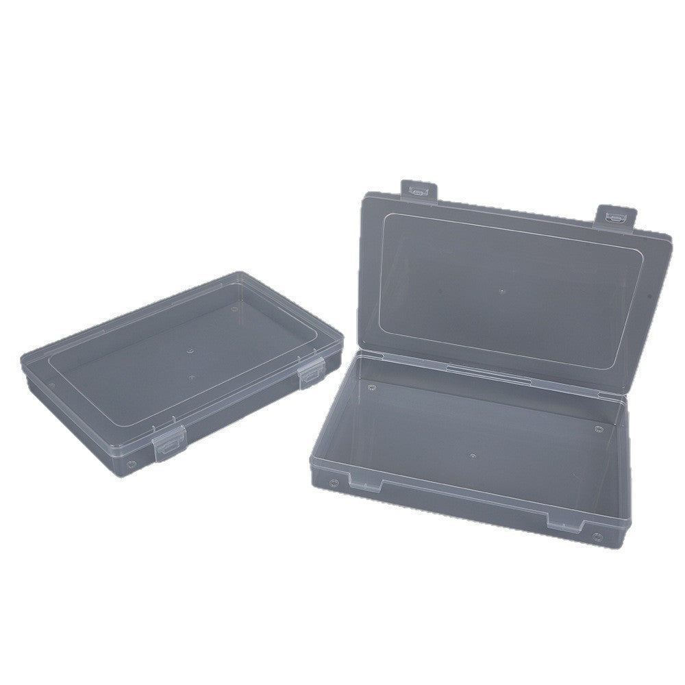 Clear Flat Box for Craft Storage and Office Supplies | Snap Latches Keep the Lid Shut | 8.07 x 5.39 x 1.22 in