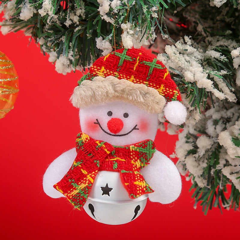 Felt Santa Reindeer Snowman Christmas Tree Ornaments with Bell