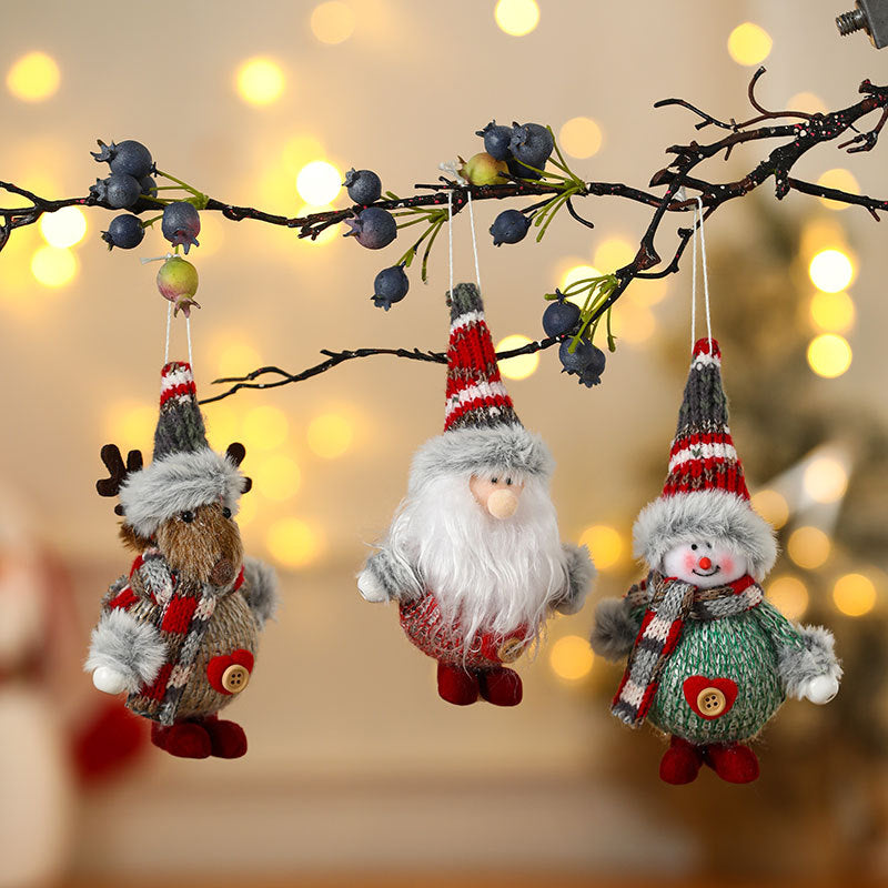 Handmade Christmas Ornaments Snowman, Santa and Reindeer