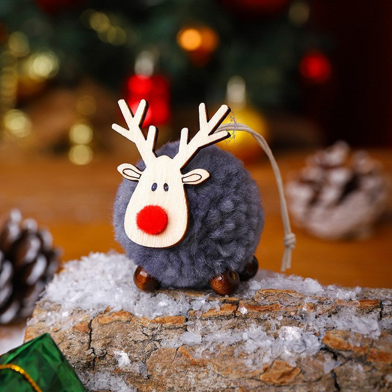 Plush Fabric Christmas Tree Decorations Ornaments Hanging Set
