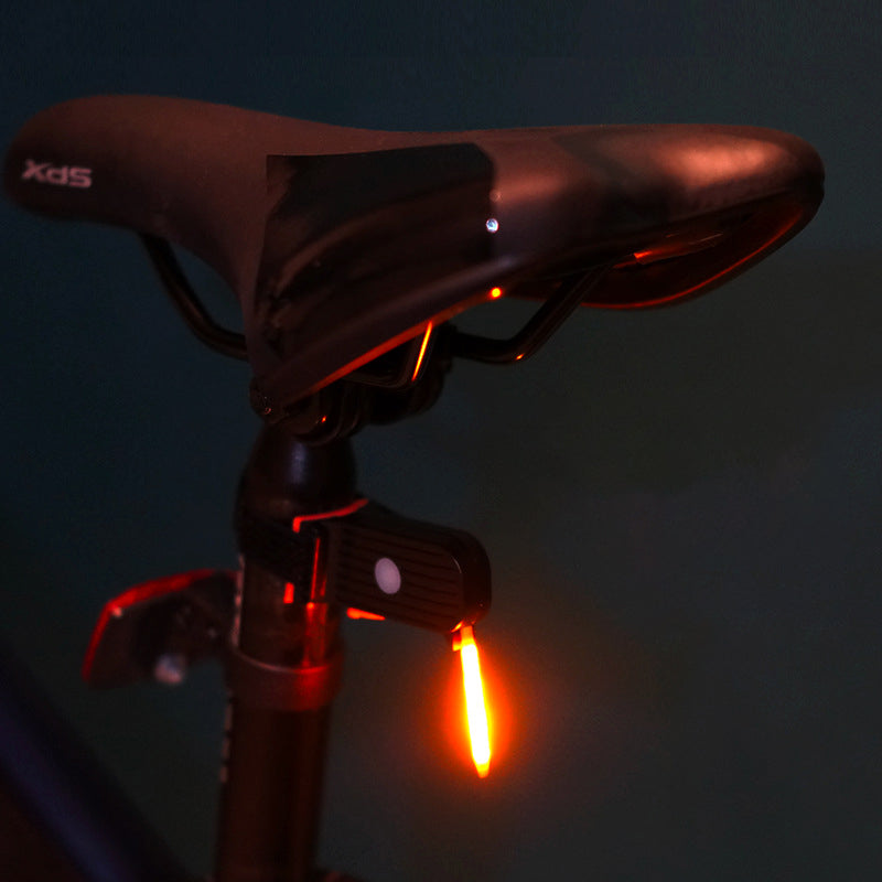 Slim LED Bike Light for the Seatpost | Weatherproof Housing with a Strap Mount That Needs No Tools | Red, Yellow or Blue