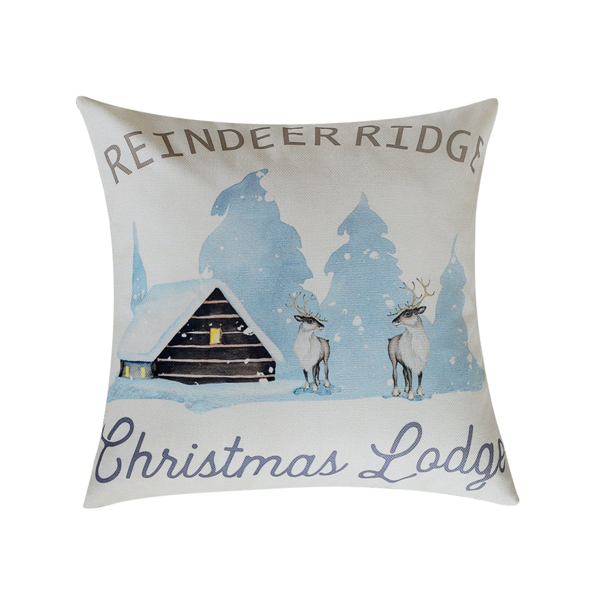 Christmas Throw Pillow Covers with Farm Fresh Tree Print