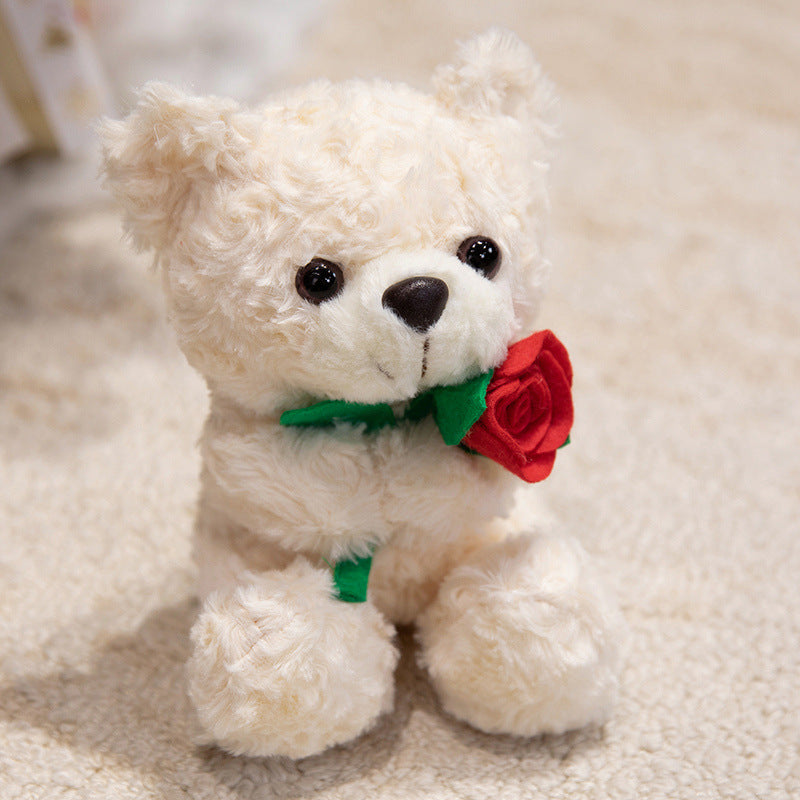 Plush Teddy Bear Christmas Decorations with Santa Hat and Scarf