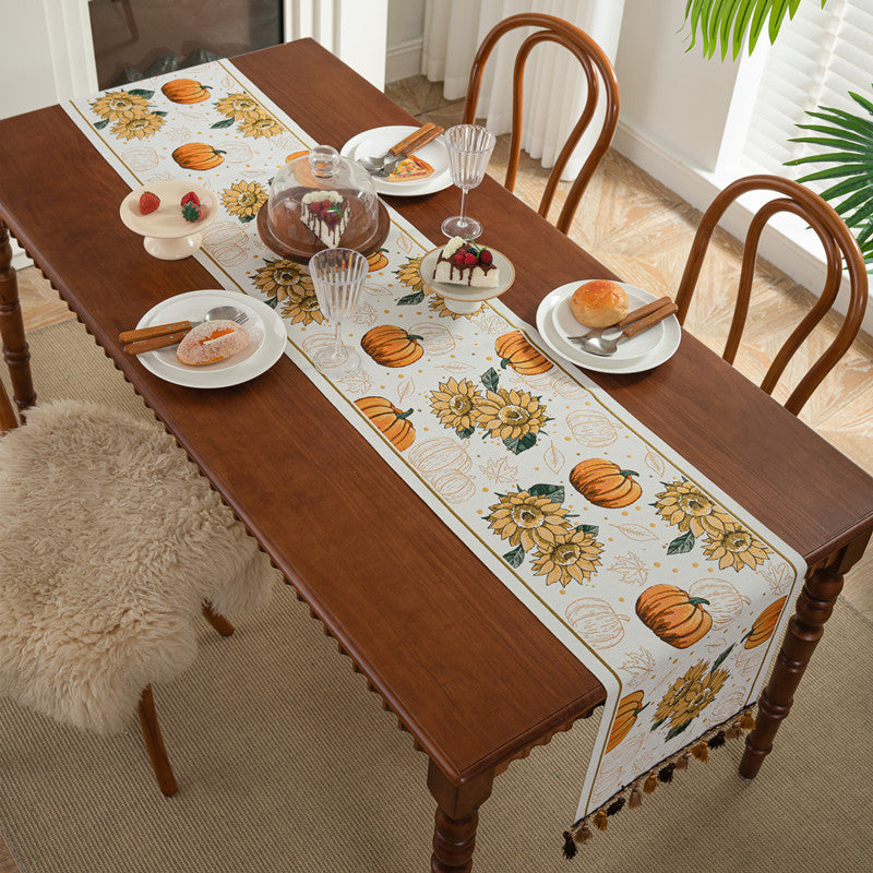 Halloween Table Runner | Available in Black, Kürbis, Yellow | Sets the Table for Dinners, Parties, and Buffets