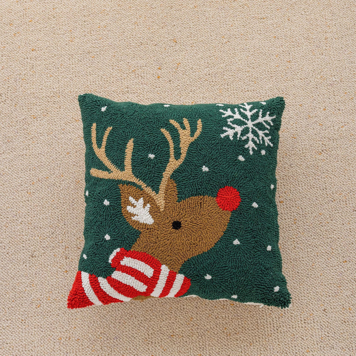 Tufted Cotton Holiday Pillows Christmas Throw Pillow Cover