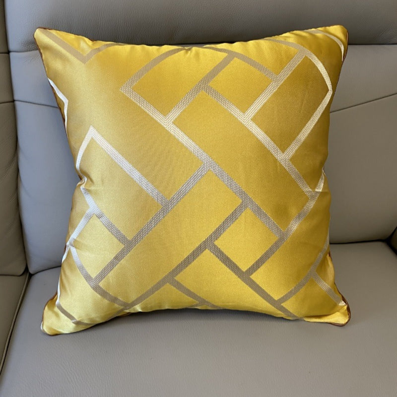 Woven Texture Throw Pillow with Piped Edge | Vertical Stripe Pattern for a Sofa, Bed or Chair | 13 Colors