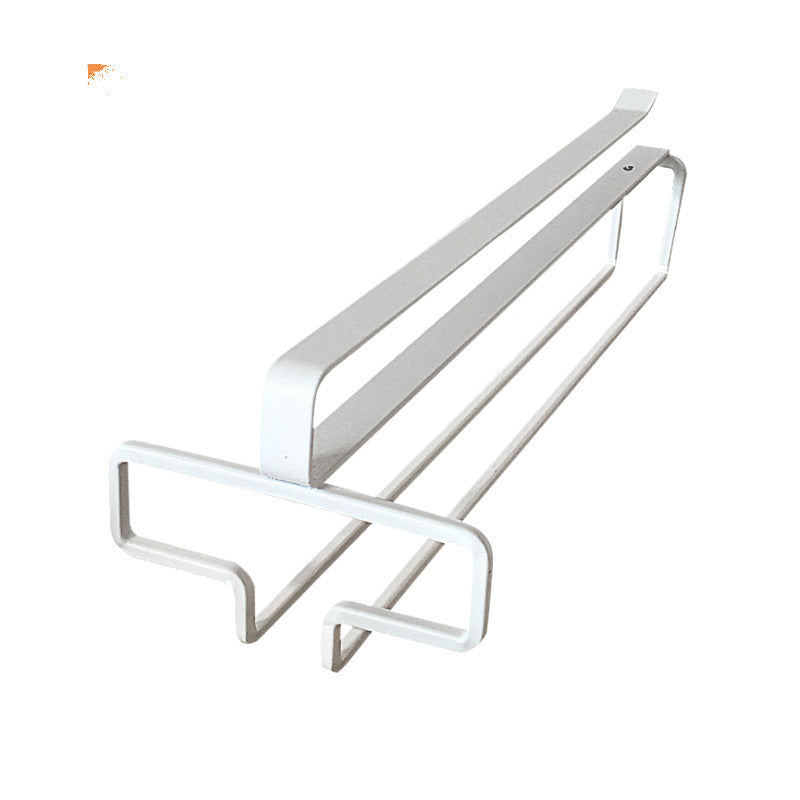 Under-Cabinet Wine Glass Storage Rack with Four Rails | Adjustable Metal Holder, Screws Included | 2 Colors
