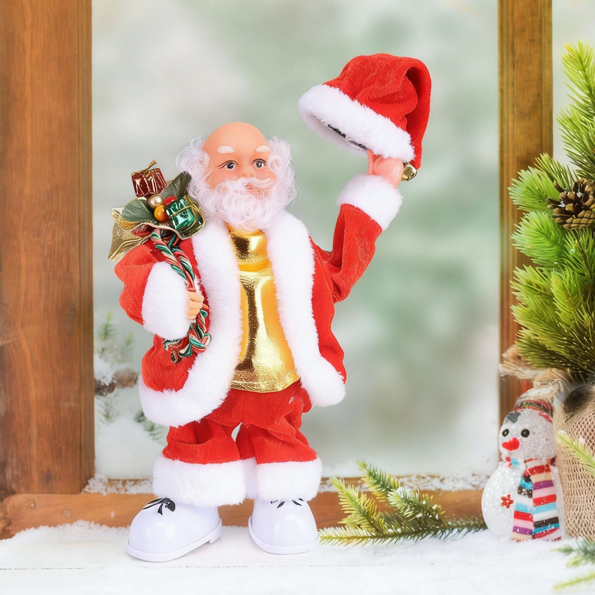 Santa Claus Figurine Christmas Decoration for Home Display