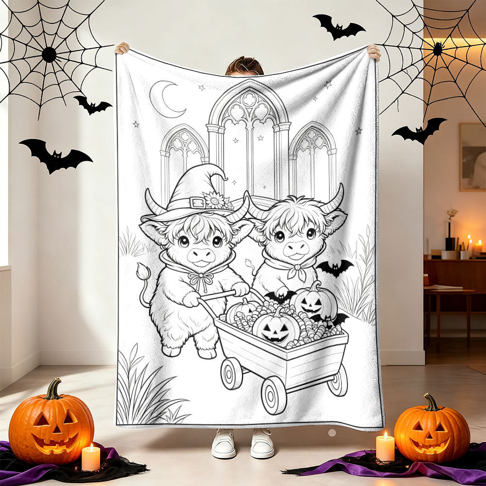 Halloween Throw Blanket | Available in 5 Colors and 5 Sizes | Soft Fleece for Sofas, Beds, and Movie Nights