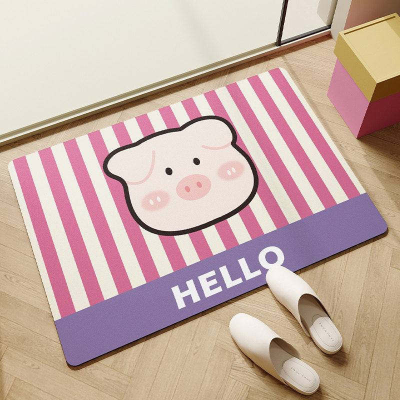 Dog Face Welcome Doorway Mat with a Non-Slip Backing | Hard-Wearing Entrance Rug, Wipe Clean | 4 Designs