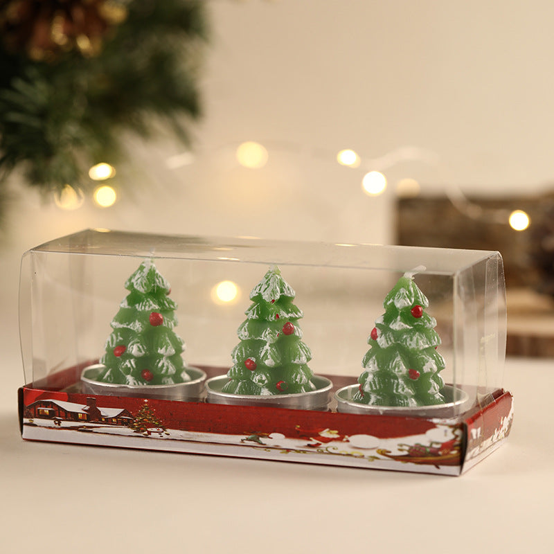 Christmas Figurines Tealight Candle Set for Holiday Table Decor