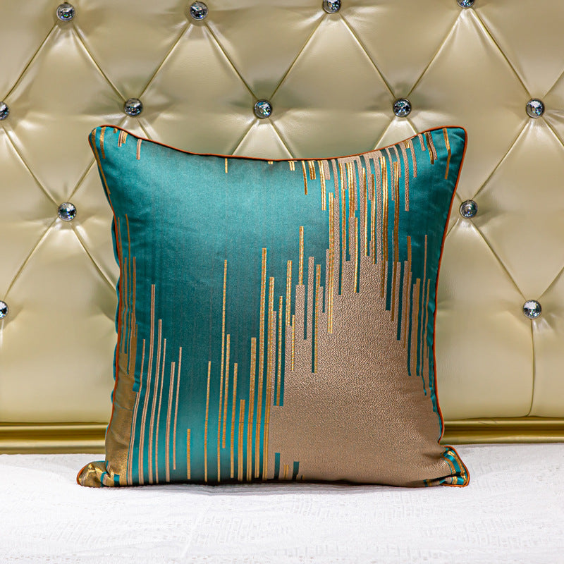 Woven Texture Throw Pillow with Piped Edge | Vertical Stripe Pattern for a Sofa, Bed or Chair | 13 Colors