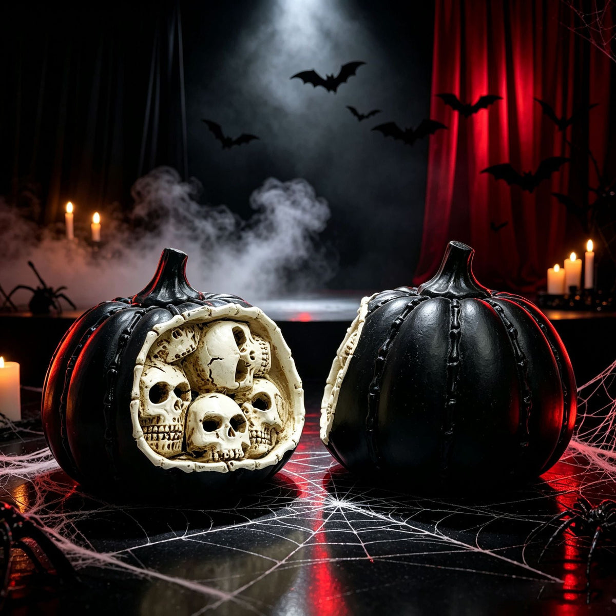 Halloween Pumpkin Decorative Figure | Available in Kürbis, Orange | Stands on Shelves, Mantels, and Side Tables