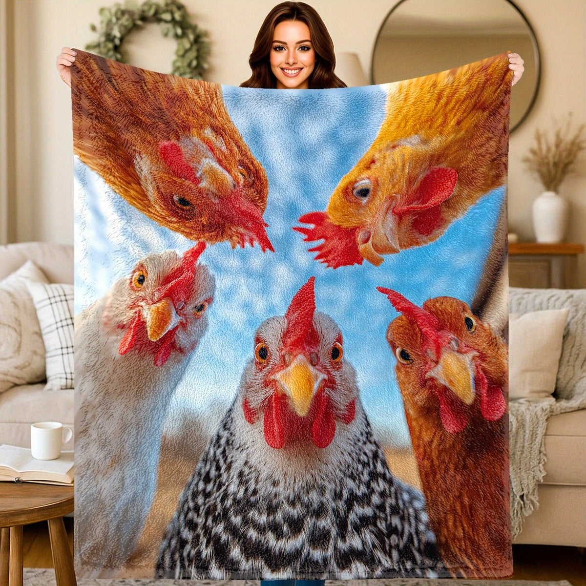 Cartoon Animal Fleece Warm Blanket for Couch and Bed | Machine Washable Throw | 29 Printed Designs