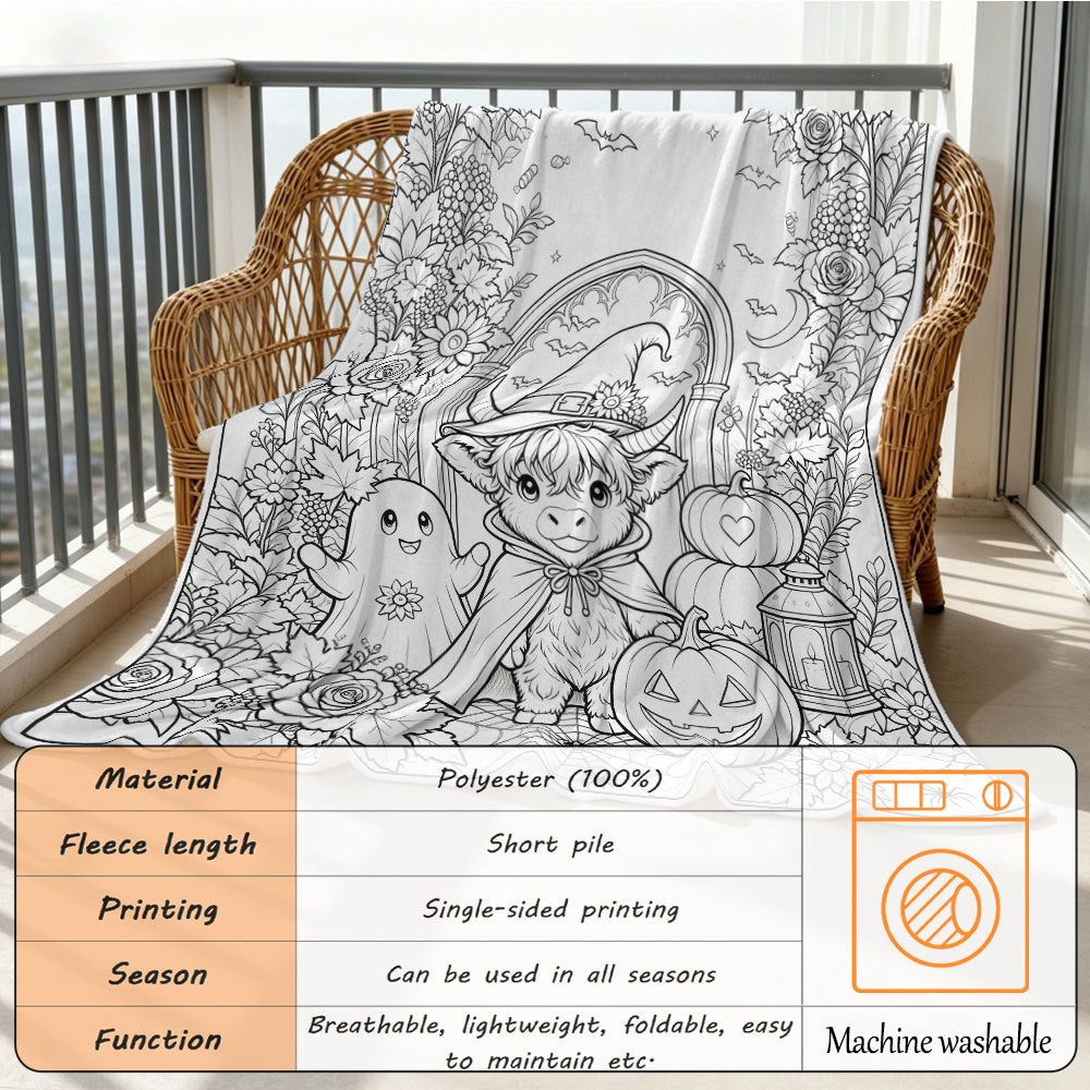 Halloween Throw Blanket | Available in 5 Colors and 5 Sizes | Soft Fleece for Sofas, Beds, and Movie Nights