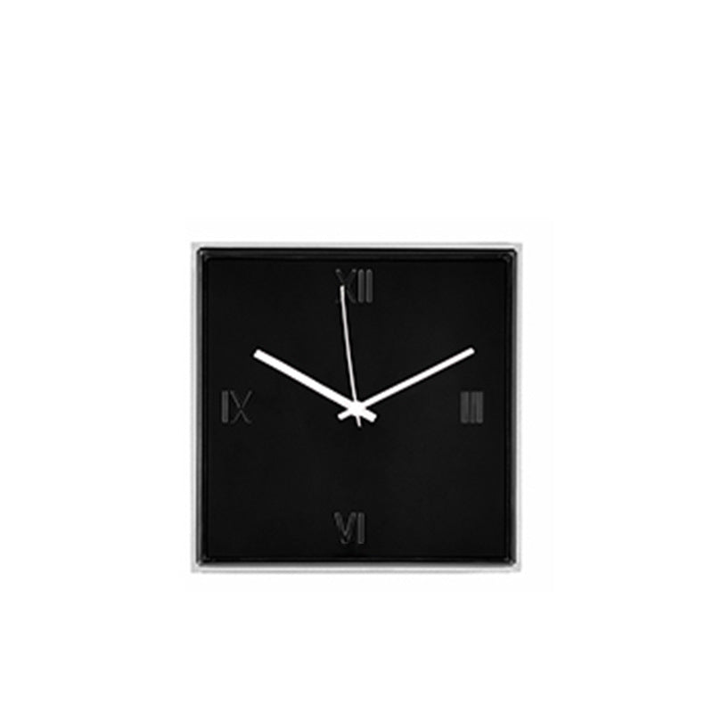 Square Wall Clock with Roman Numerals on a Contrasting Dial | Silent Movement and Light Build | 4 Colors