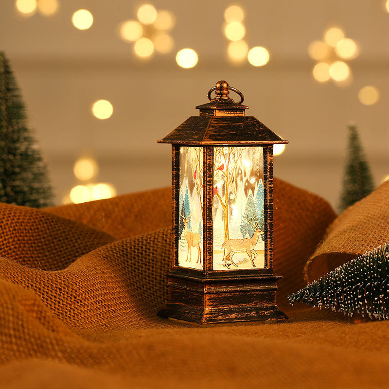Santa Claus Christmas Decorations Lantern for Tables and Mantels