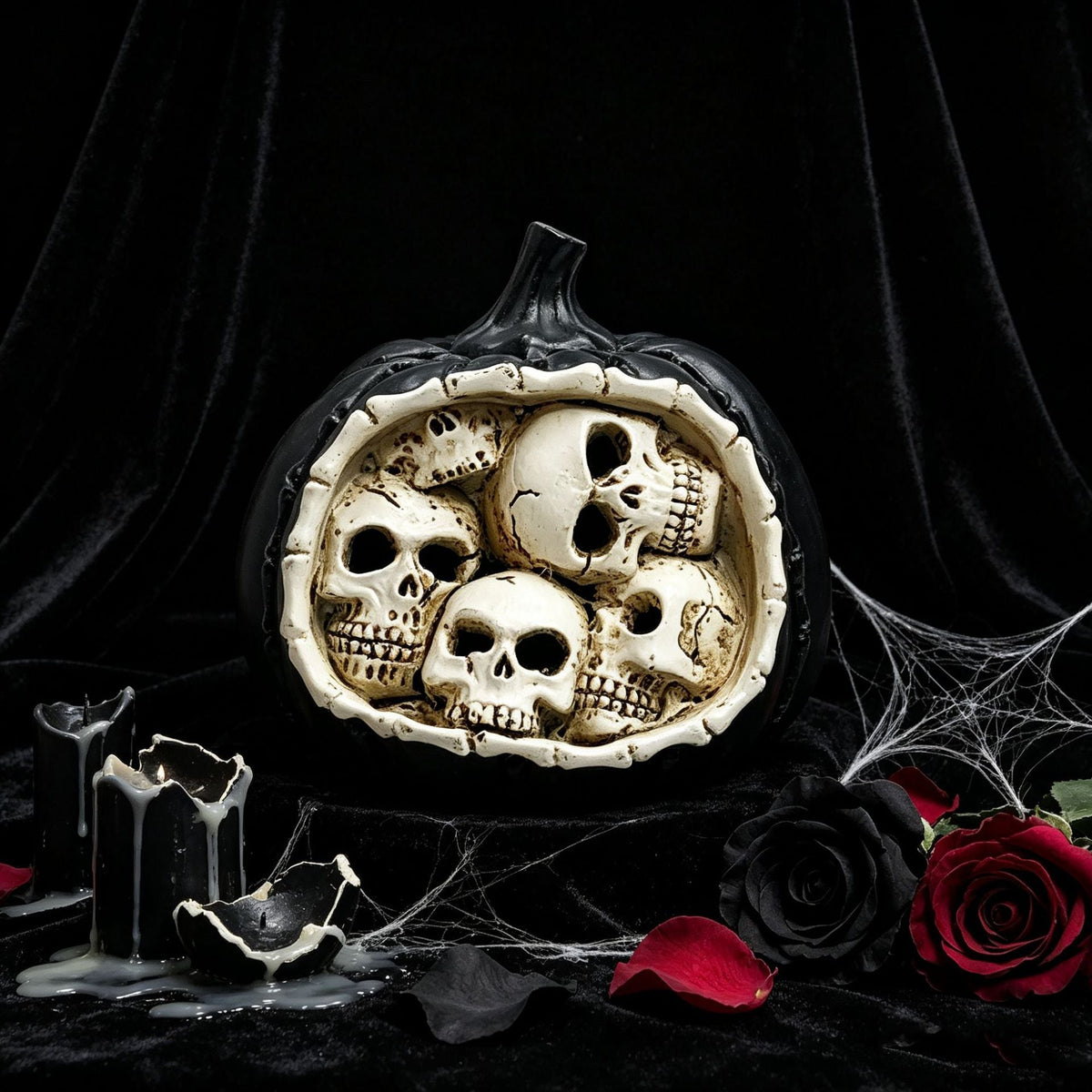 Halloween Pumpkin Decorative Figure | Available in Kürbis, Orange | Stands on Shelves, Mantels, and Side Tables