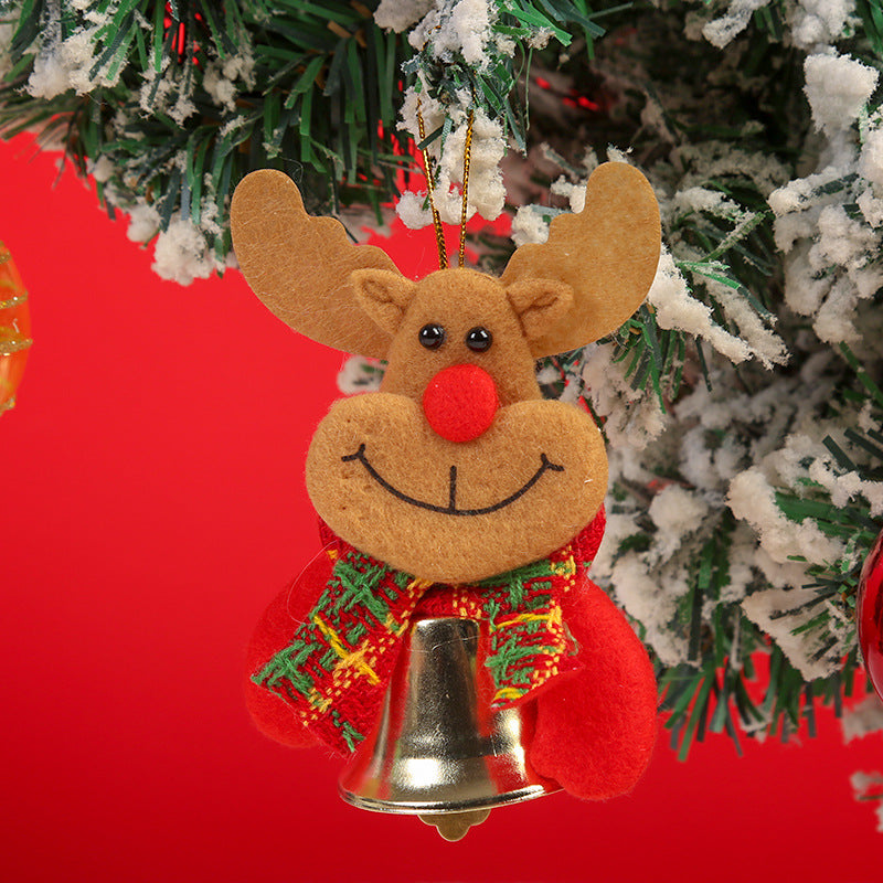 Felt Santa Reindeer Snowman Christmas Tree Ornaments with Bell