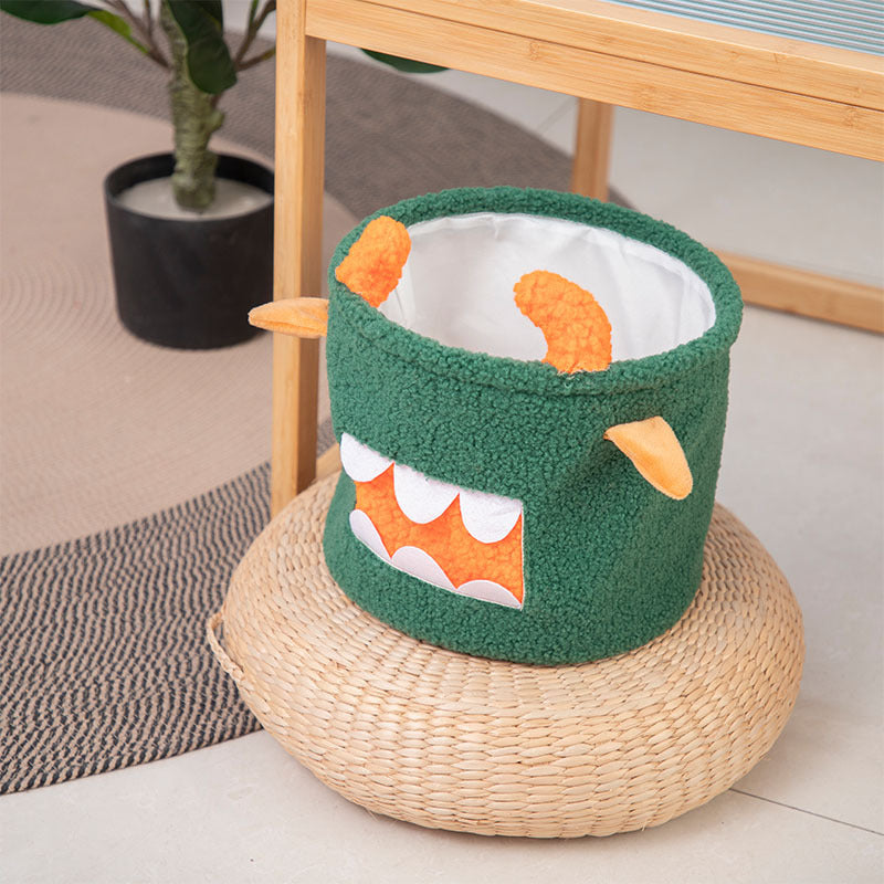 Halloween Monster Decorative Basket | Available in White, Orange | Holds Treats and Decorations, Then Stores Them After