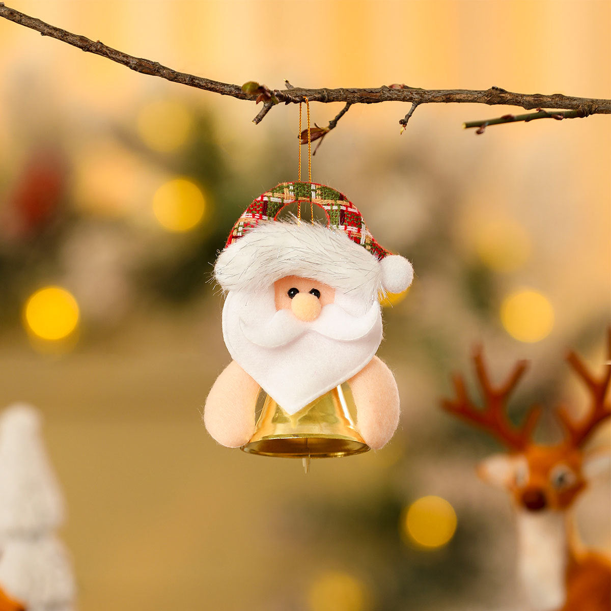 Soft Fabric Snowman Christmas Ornaments | Lively Scarf and Hat Design | Hangs from Any Branch or Hook in Four Styles