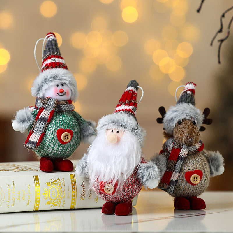 Handmade Christmas Ornaments Snowman, Santa and Reindeer