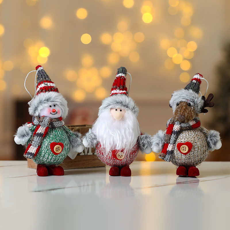 Handmade Christmas Ornaments Snowman, Santa and Reindeer