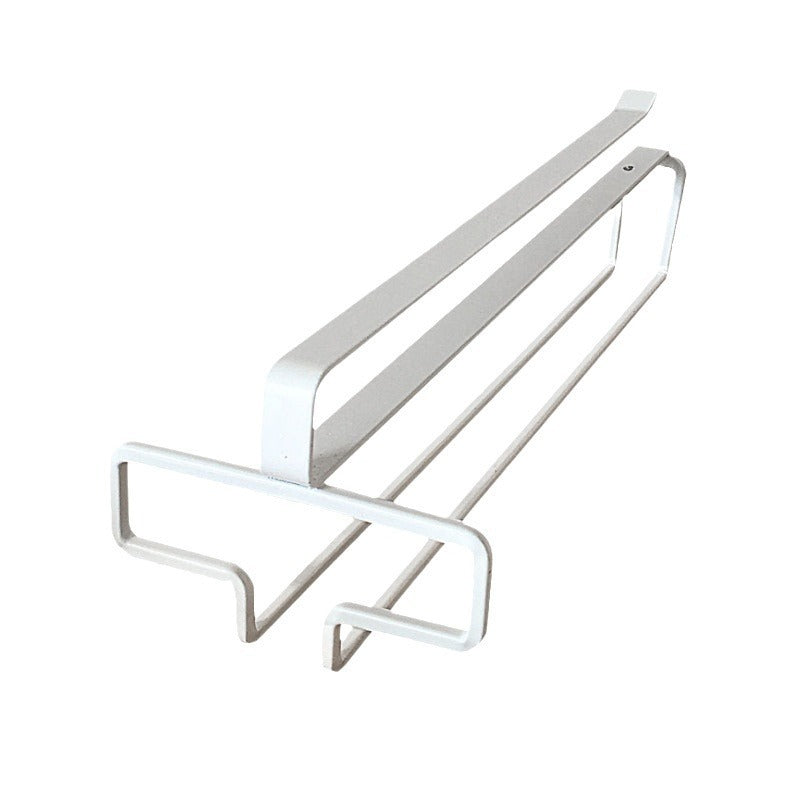 Under-Cabinet Wine Glass Storage Rack with Four Rails | Adjustable Metal Holder, Screws Included | 2 Colors