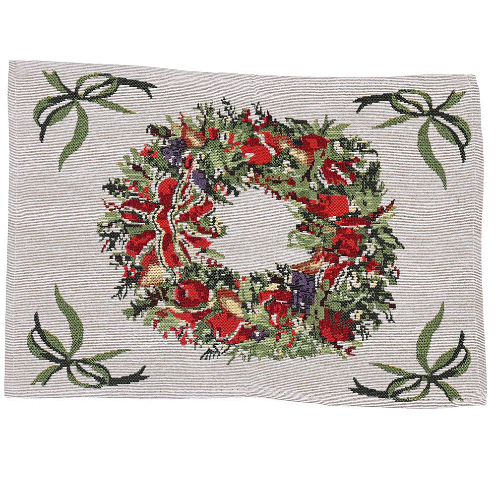 Christmas Table Runner Style Embroidered Holiday Placemats