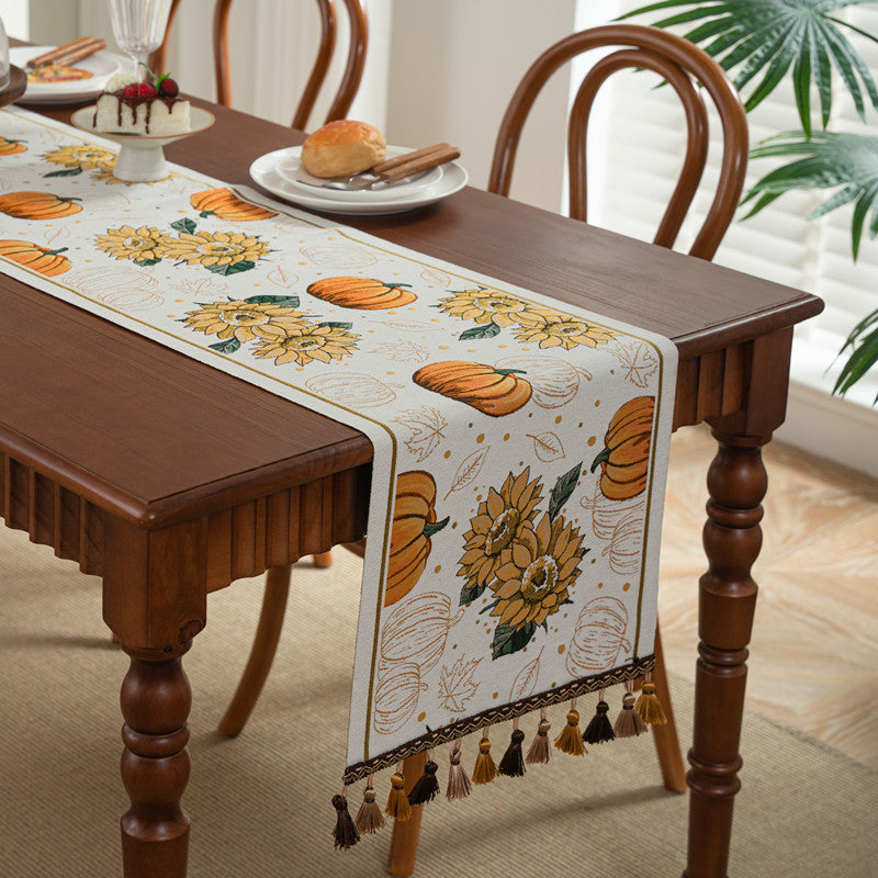 Halloween Table Runner | Available in Black, Kürbis, Yellow | Sets the Table for Dinners, Parties, and Buffets