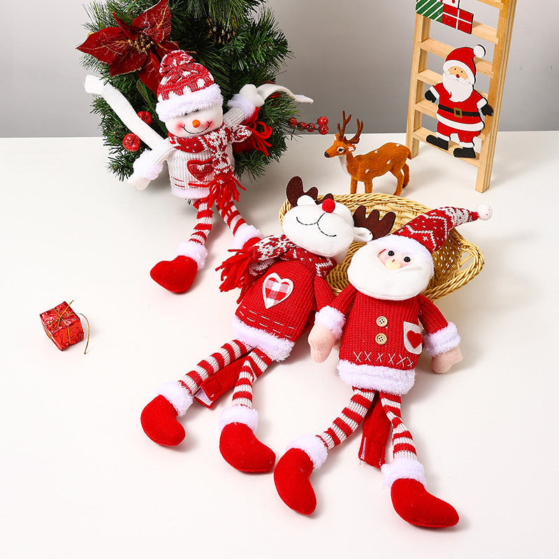 Christmas Curtain Tiebacks Plush Doll Decorations